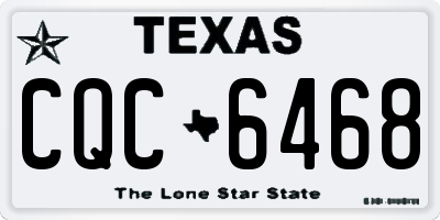 TX license plate CQC6468