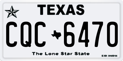 TX license plate CQC6470