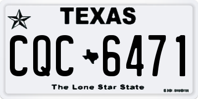 TX license plate CQC6471