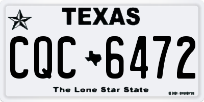 TX license plate CQC6472