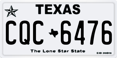 TX license plate CQC6476