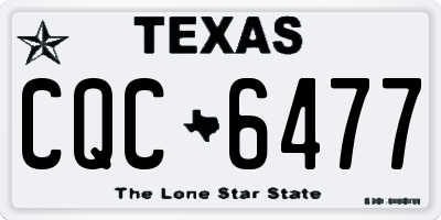 TX license plate CQC6477