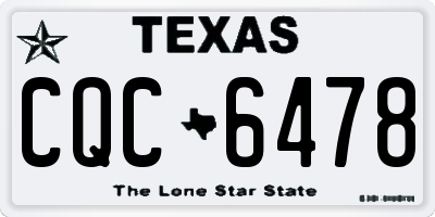 TX license plate CQC6478