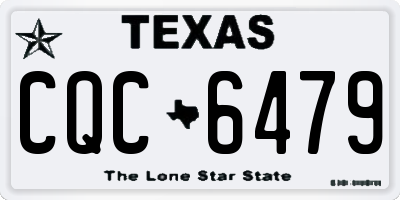 TX license plate CQC6479