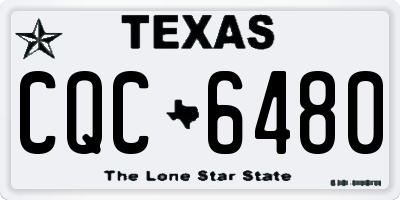 TX license plate CQC6480