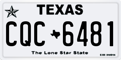 TX license plate CQC6481