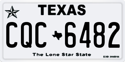 TX license plate CQC6482