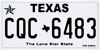 TX license plate CQC6483