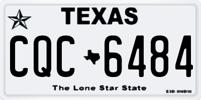 TX license plate CQC6484
