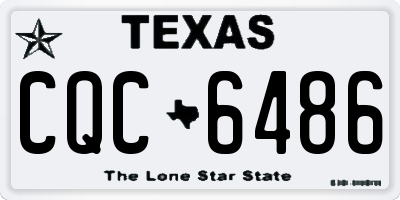 TX license plate CQC6486