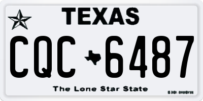 TX license plate CQC6487