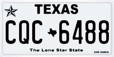 TX license plate CQC6488