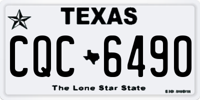 TX license plate CQC6490