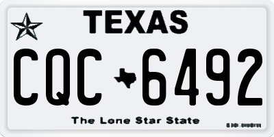 TX license plate CQC6492