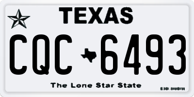 TX license plate CQC6493