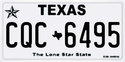 TX license plate CQC6495