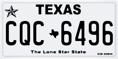 TX license plate CQC6496