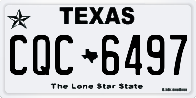 TX license plate CQC6497