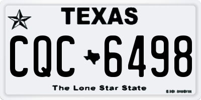 TX license plate CQC6498