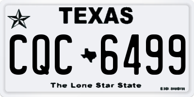 TX license plate CQC6499