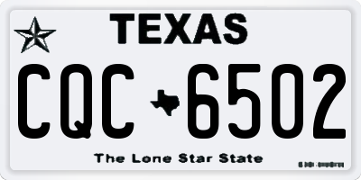 TX license plate CQC6502