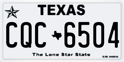 TX license plate CQC6504