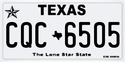 TX license plate CQC6505
