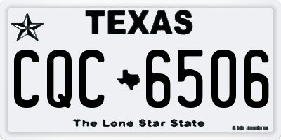 TX license plate CQC6506