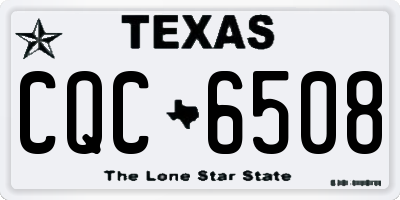 TX license plate CQC6508