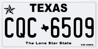 TX license plate CQC6509