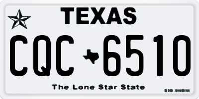 TX license plate CQC6510