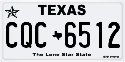 TX license plate CQC6512