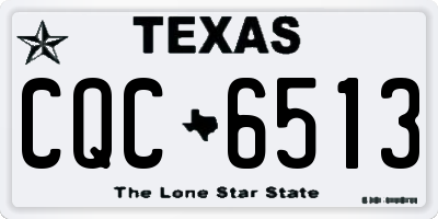 TX license plate CQC6513