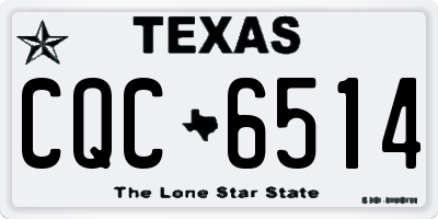 TX license plate CQC6514