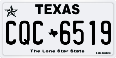 TX license plate CQC6519