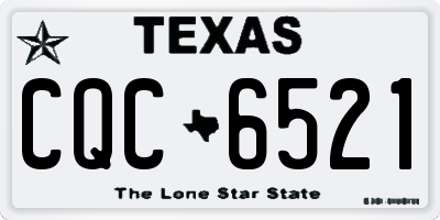 TX license plate CQC6521