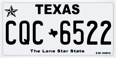 TX license plate CQC6522