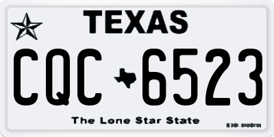 TX license plate CQC6523