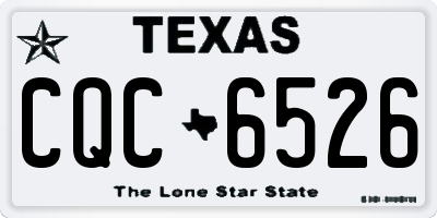 TX license plate CQC6526