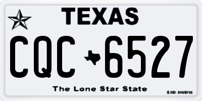 TX license plate CQC6527