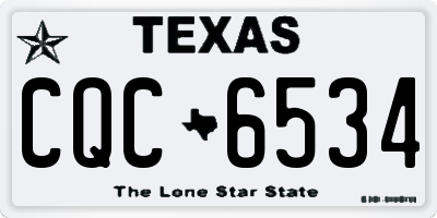 TX license plate CQC6534