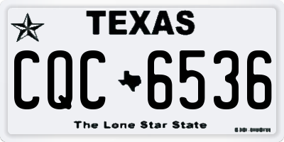 TX license plate CQC6536