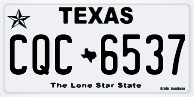 TX license plate CQC6537