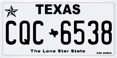 TX license plate CQC6538