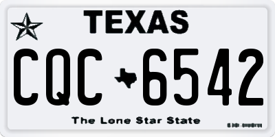 TX license plate CQC6542