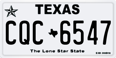 TX license plate CQC6547