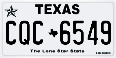 TX license plate CQC6549