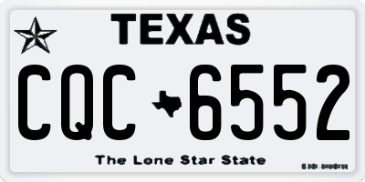 TX license plate CQC6552