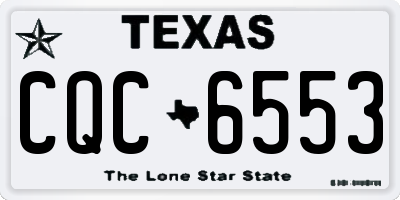 TX license plate CQC6553