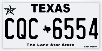 TX license plate CQC6554
